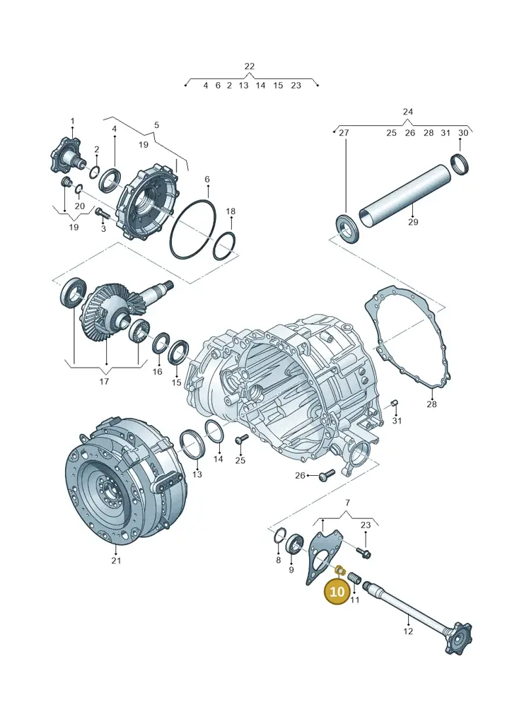 01V409380 — Audi RS6 Avant (2019-) diagram 838409600, position 10