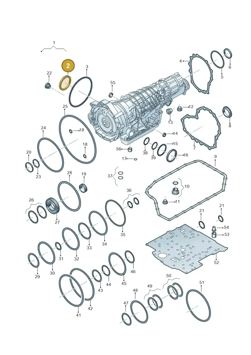 01V409399 — Audi RS6 qu. (2003-2004) diagram 264321510, position 2