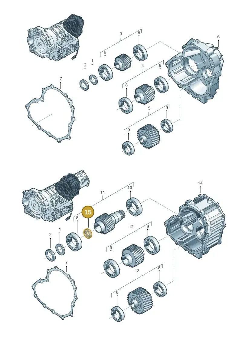 01V409400B — Audi A4/S4/Av./qu.     05> (2005-) diagram 264409950, position 15
