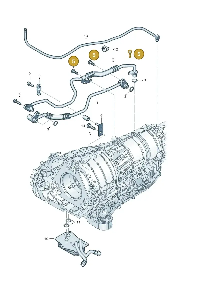01V919838 — Audi A6 2.7 TDI (2008-2011) diagram 291317540, position 5