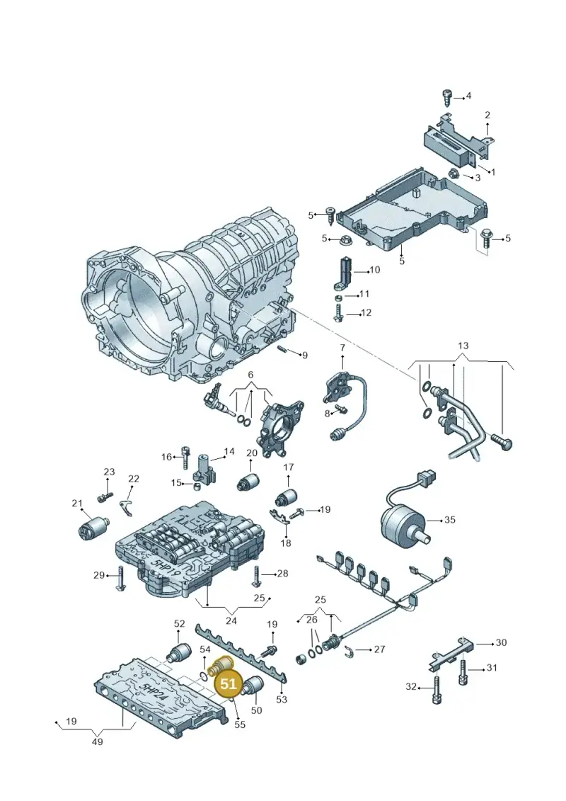 01V927333 — Audi RS6 qu. (2003-2004) diagram 152927600, position 51