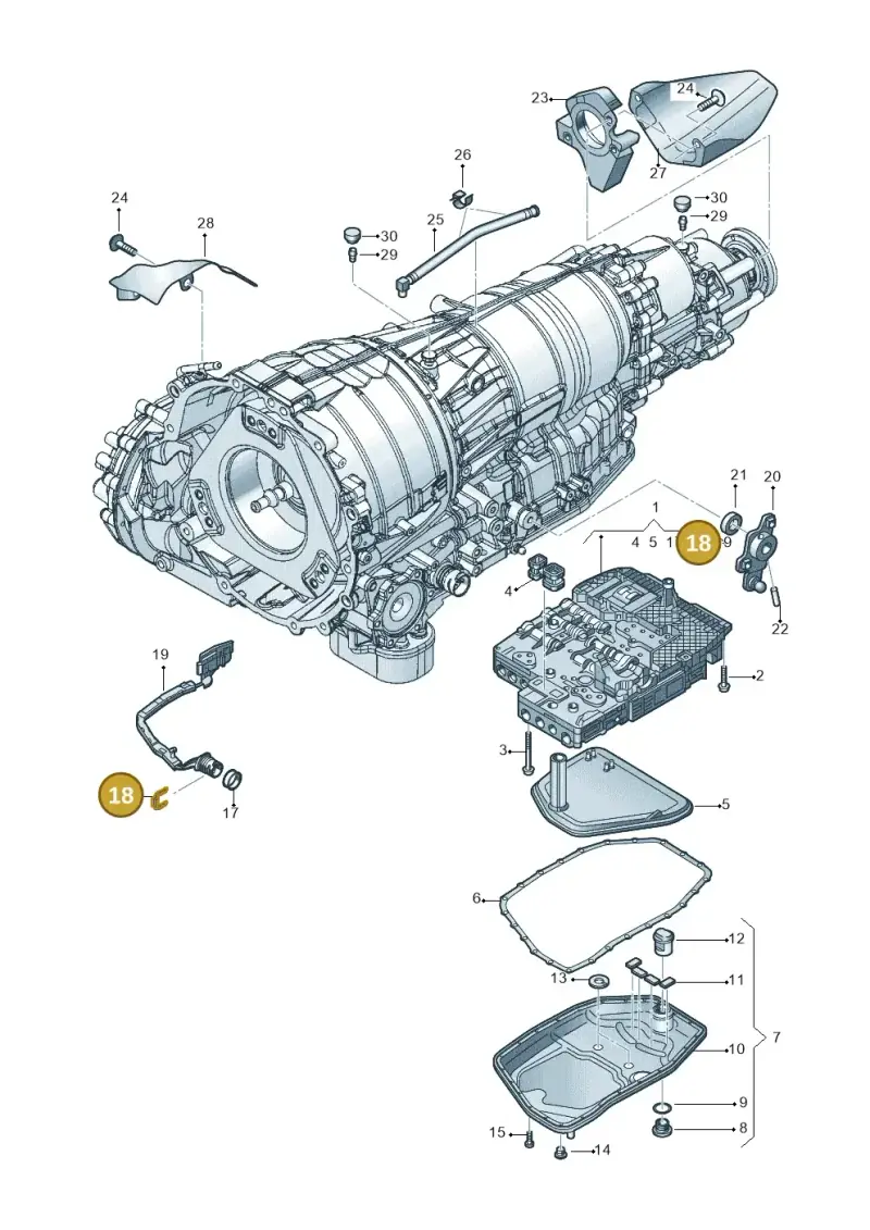 01V971848 — Audi A6 2.7 TDI (2008-2011) diagram 291325800, position 18