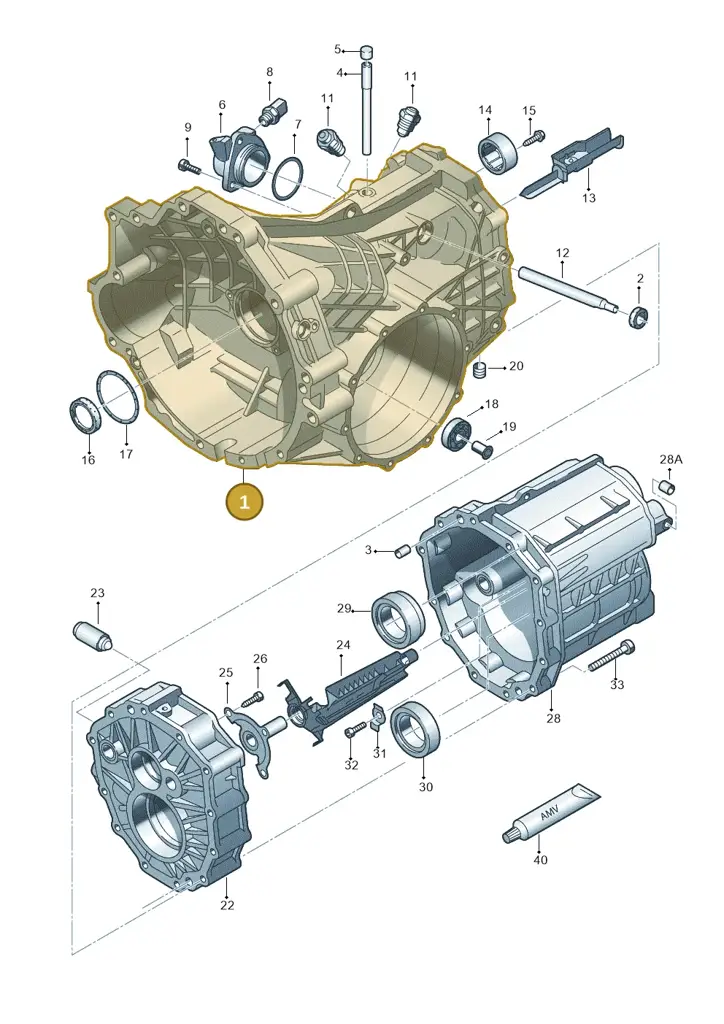 01X301103Q — Audi A6 2.7 TDI (2008-2011) diagram 448301350, position 1