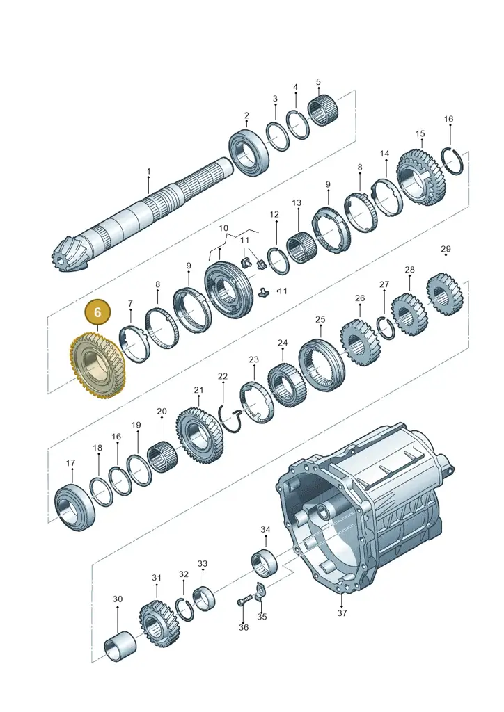 01X311250D — Audi A6 2.7 TDI (2008-2011) diagram 448311400, position 6