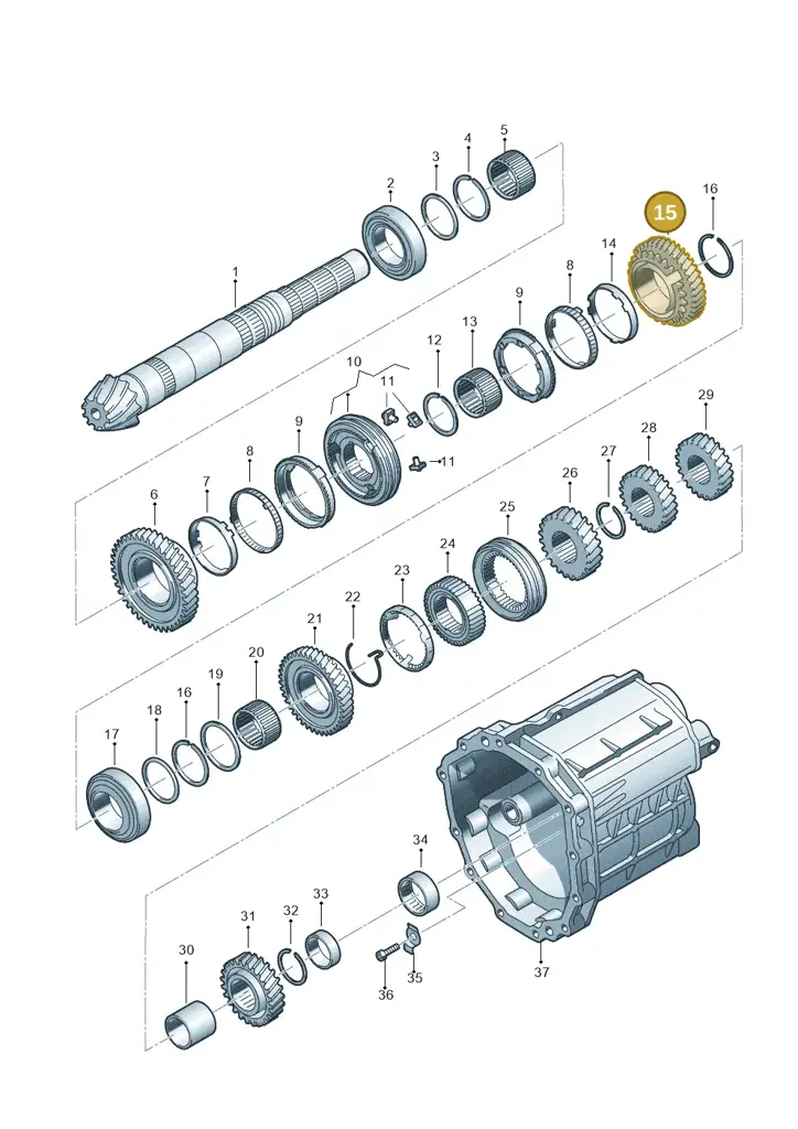 01X311260D — Audi A6 2.7 TDI (2008-2011) diagram 448311400, position 15