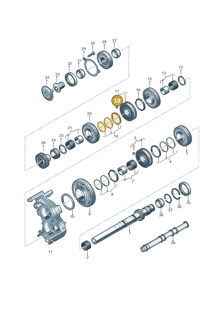 01X311314B — Audi A6 2.0 (2018-) diagram 849311100, position 18