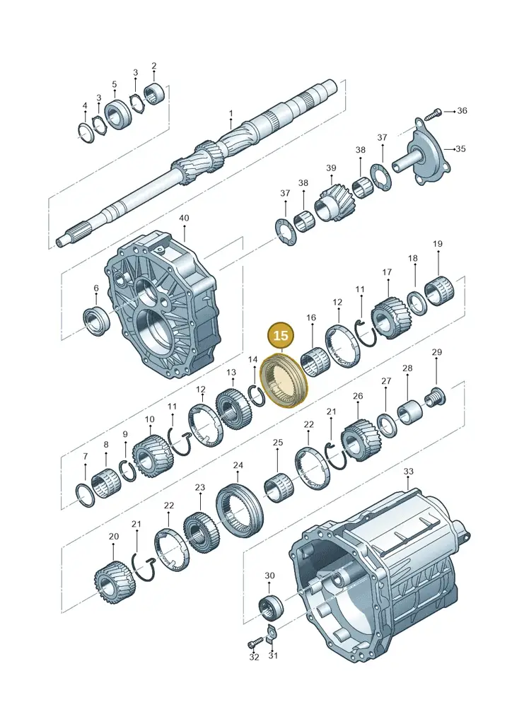 01X311315B — Audi A6 2.7 TDI (2008-2011) diagram 448311350, position 15