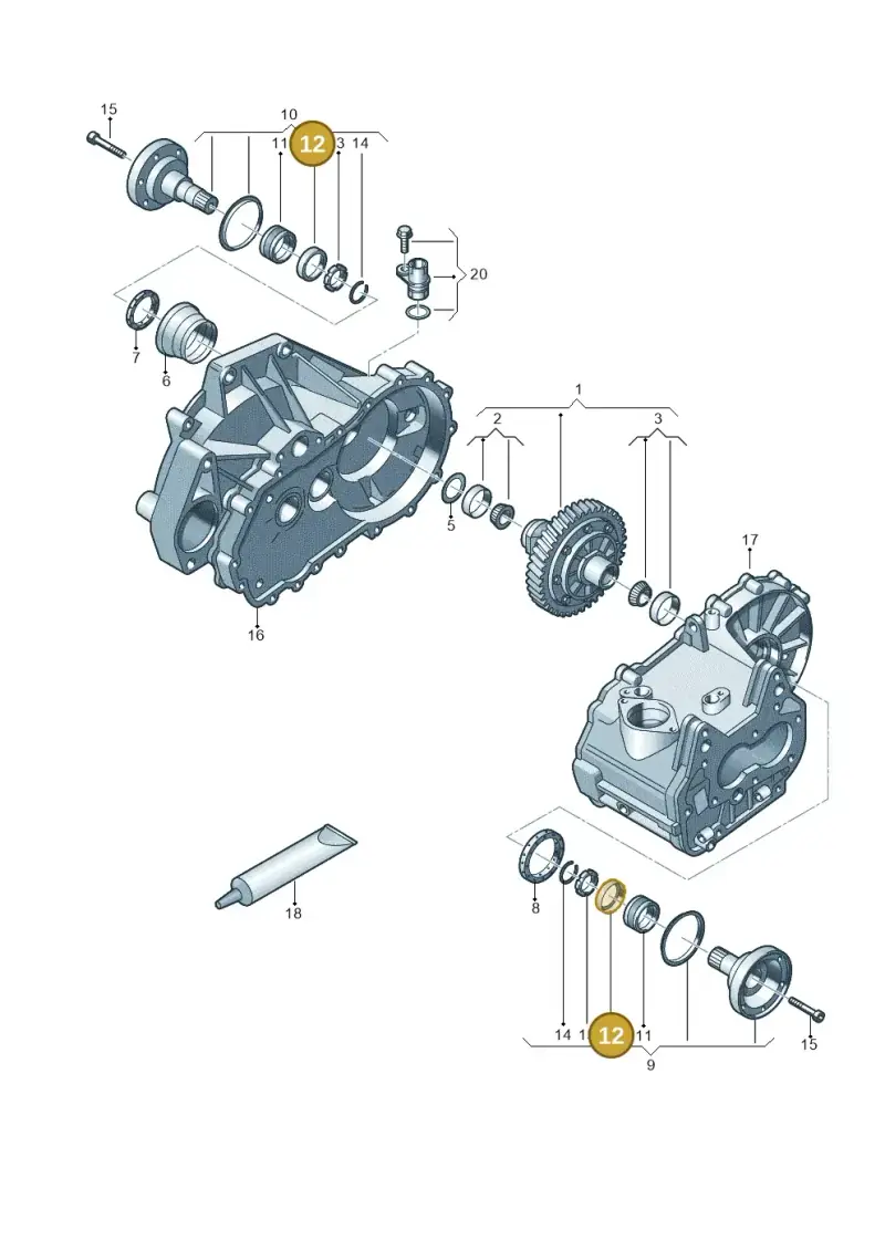020409378 — Audi A1 Sportback (2014-2018) diagram 773409160, position 12