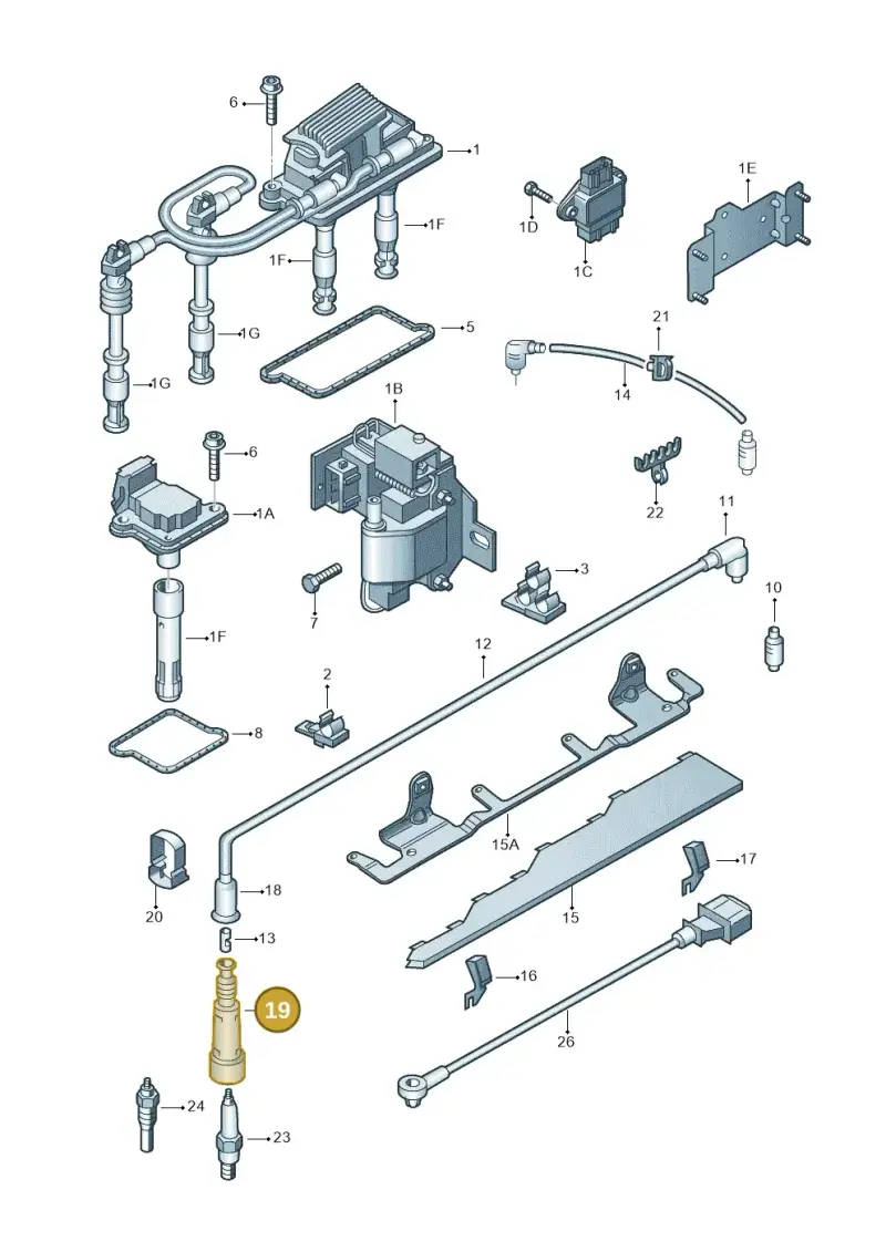 021035255E — Audi A4     F>8D-W-.. (1995-1997) diagram 156905100, position 19