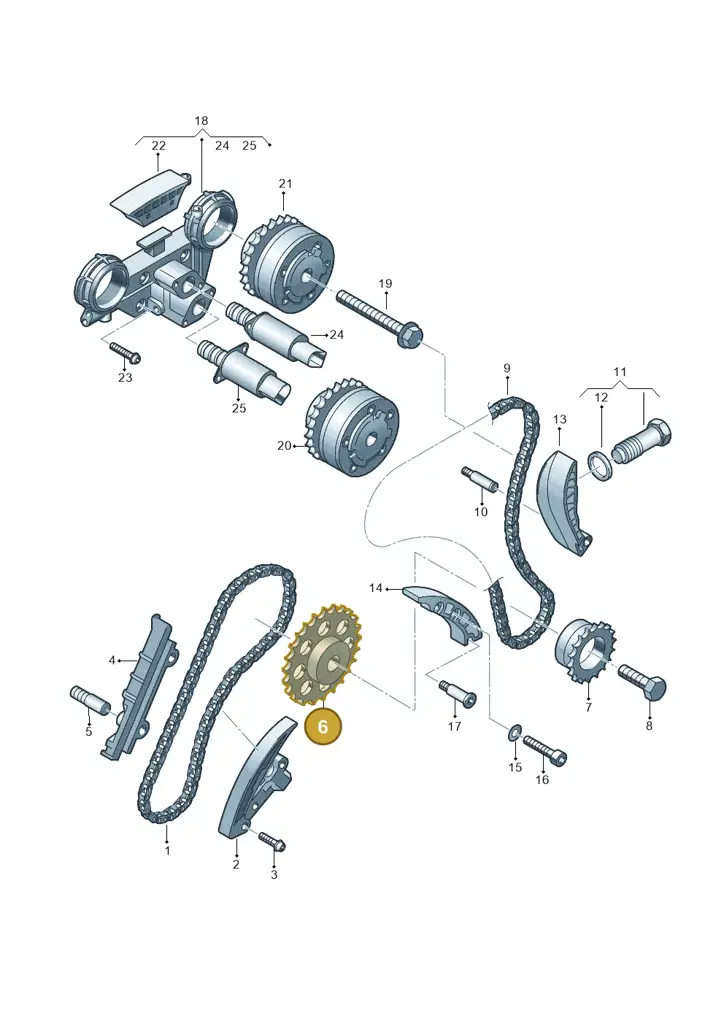 021109569 — Audi A3 Sportback (2008-2013) diagram 244109900, position 6