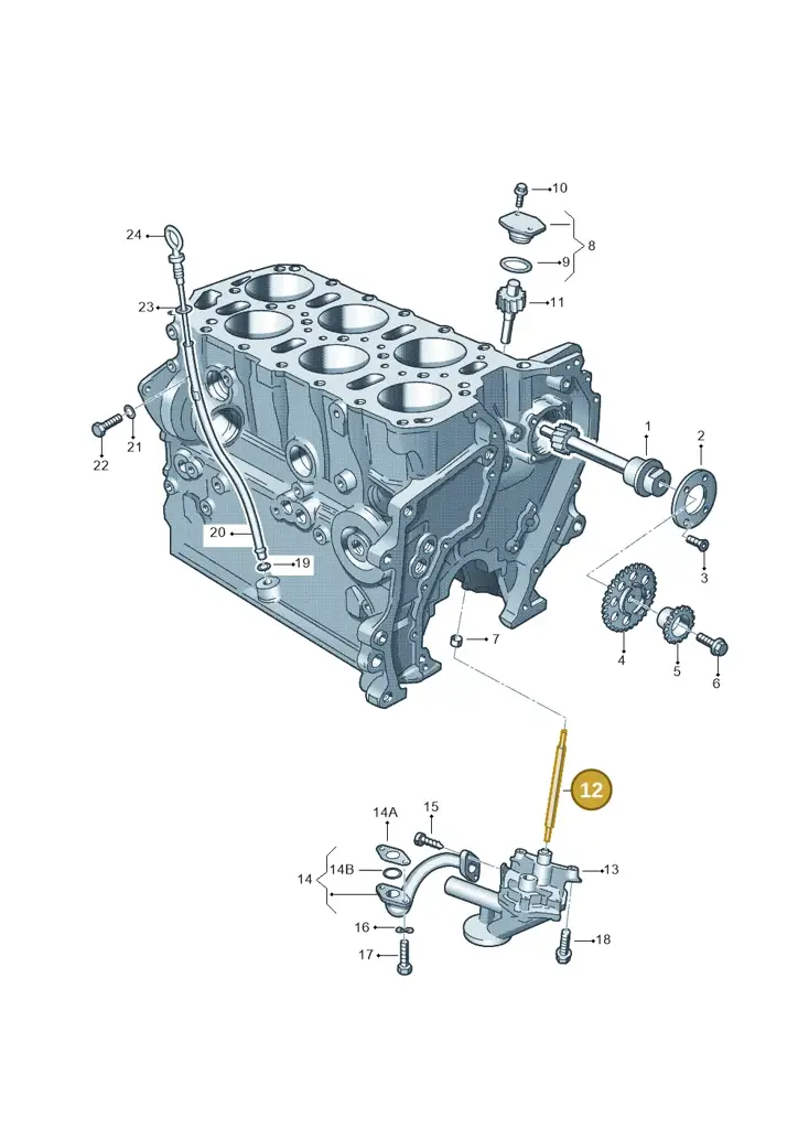 021115279 — Audi A3 Sportback (2008-2013) diagram 195115300, position 12