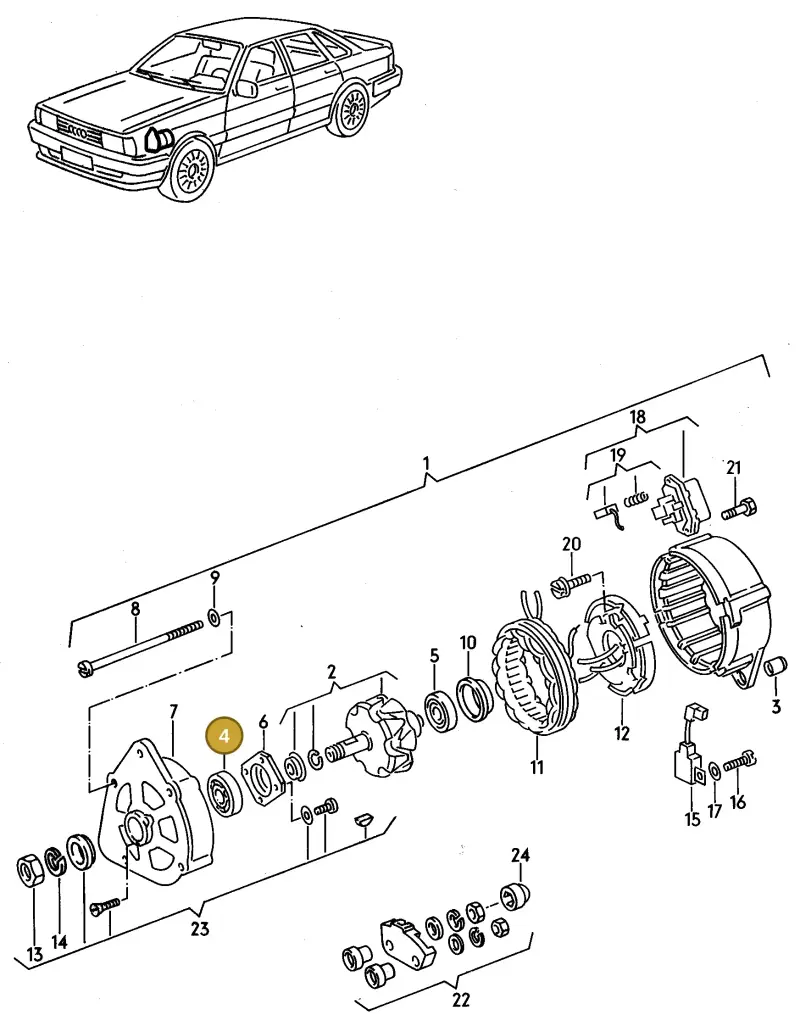 021903221D — Audi 100/Wagon qu. (1988-1990) diagram 088150000, position 4