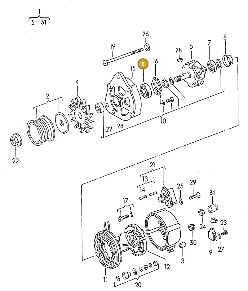 021903221D — Audi 90 qu.            95 (1994-1995) diagram 117903100, position 6
