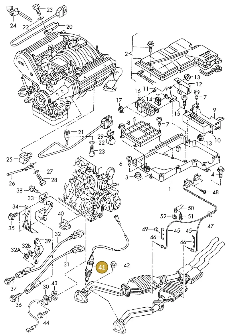 021906265AK — Audi A8 (1996-1998) diagram 152906100, position 41