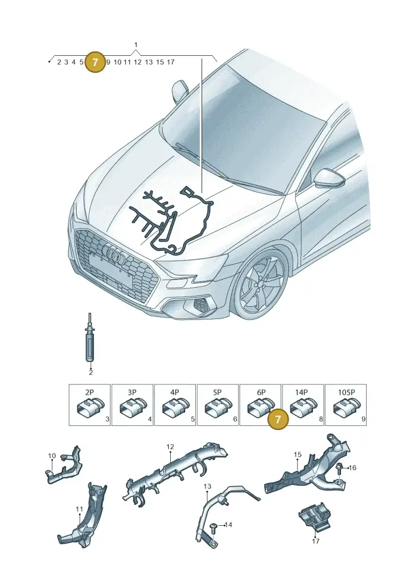 021971921 — Audi A3 Sportback (2019-2021) diagram 596971400, position 7