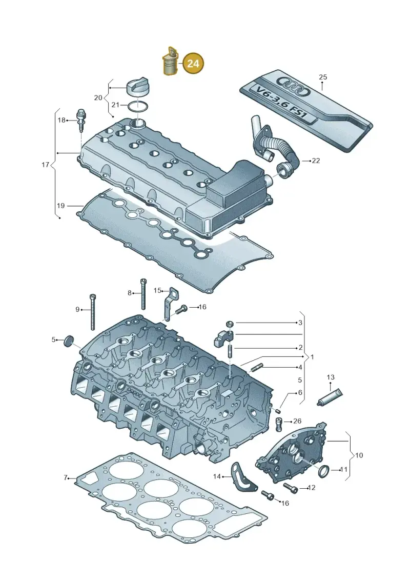 022103534A — Audi Q7                07> (2006-) diagram 493103250, position 24