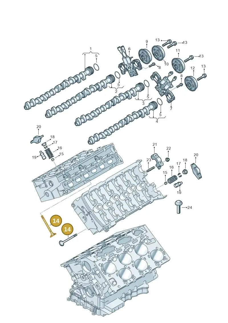 022109601G — Audi A8L qu. 3.0 TDI (2013-2018) diagram 696109250, position 14