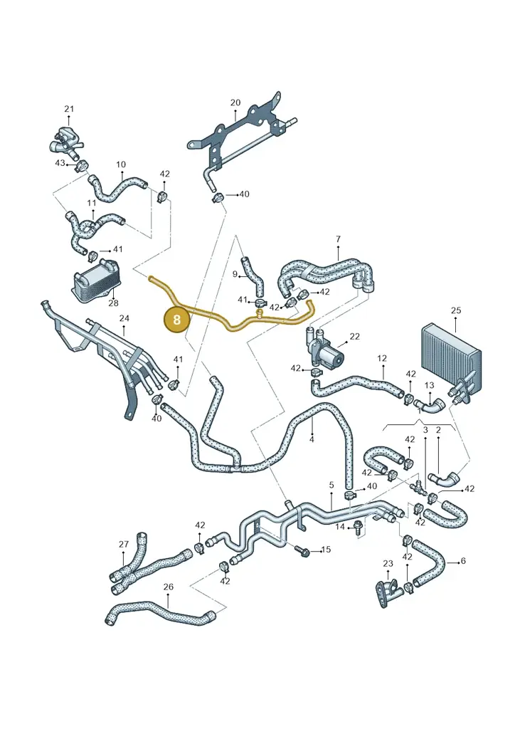 022121151F — Audi A3 Sportback (2008-2013) diagram 412121630, position 8