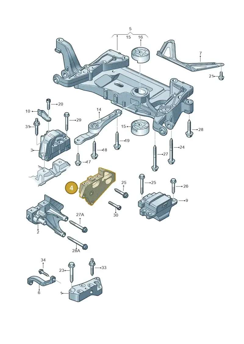 022199354S — Audi TT Coupe/Roadster 08> (2007-) diagram 609199400, position 4