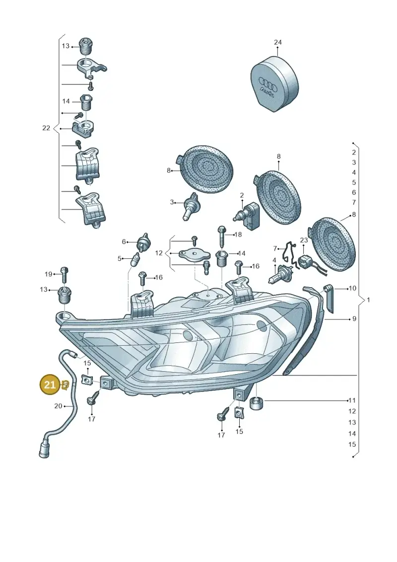 022971842 — Audi A1 sportback 1.0 (2018-) diagram 592941000, position 21