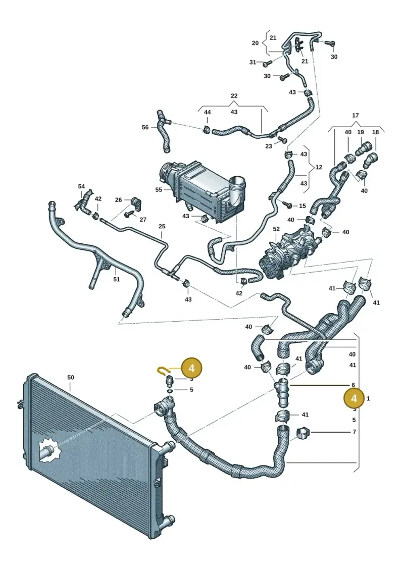 025121142 — Audi A3 Sportback (2019-2021) diagram 803121164, position 4