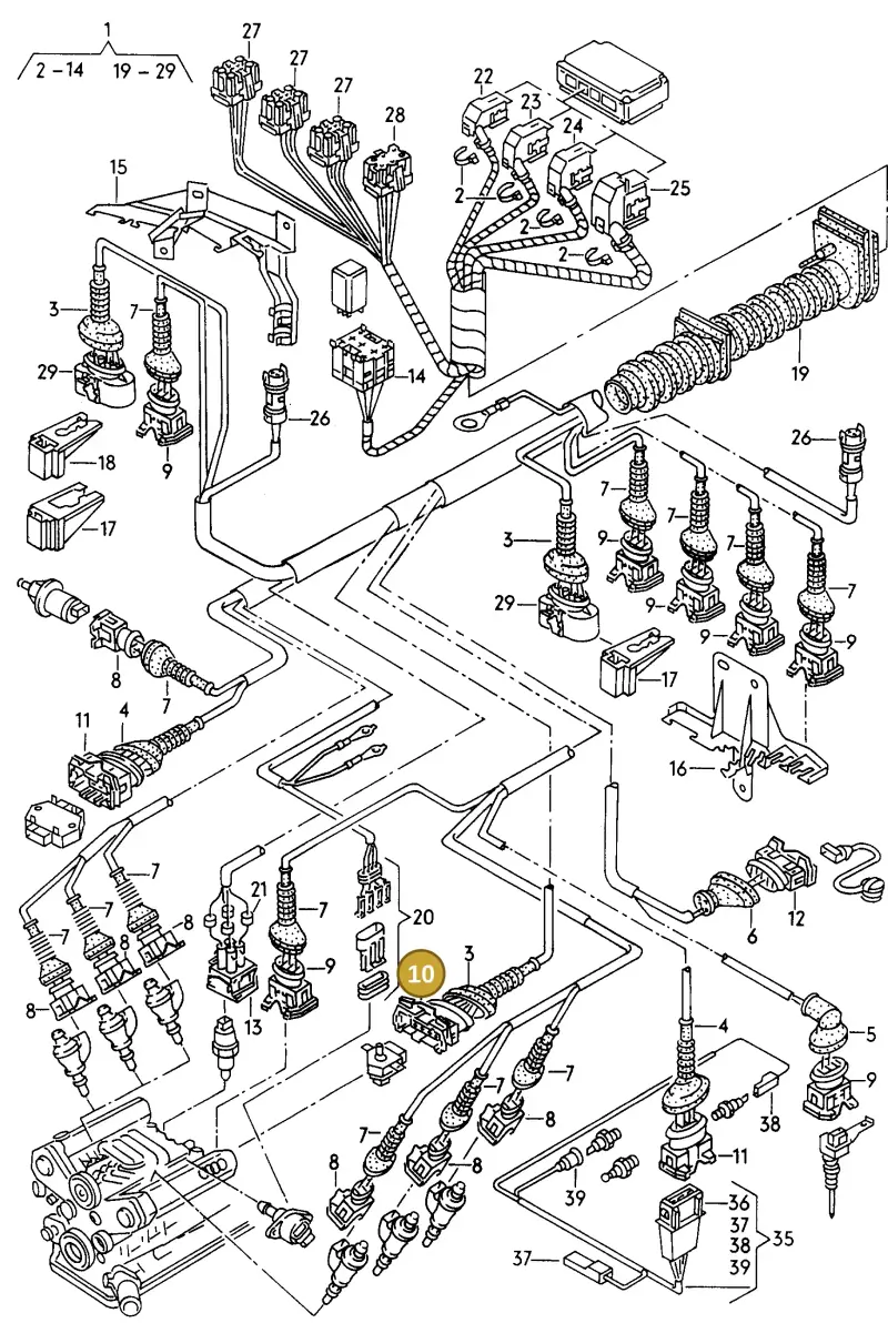 025906238B — Audi A4     F>8D-W-.. (1995-1997) diagram 157971260, position 10