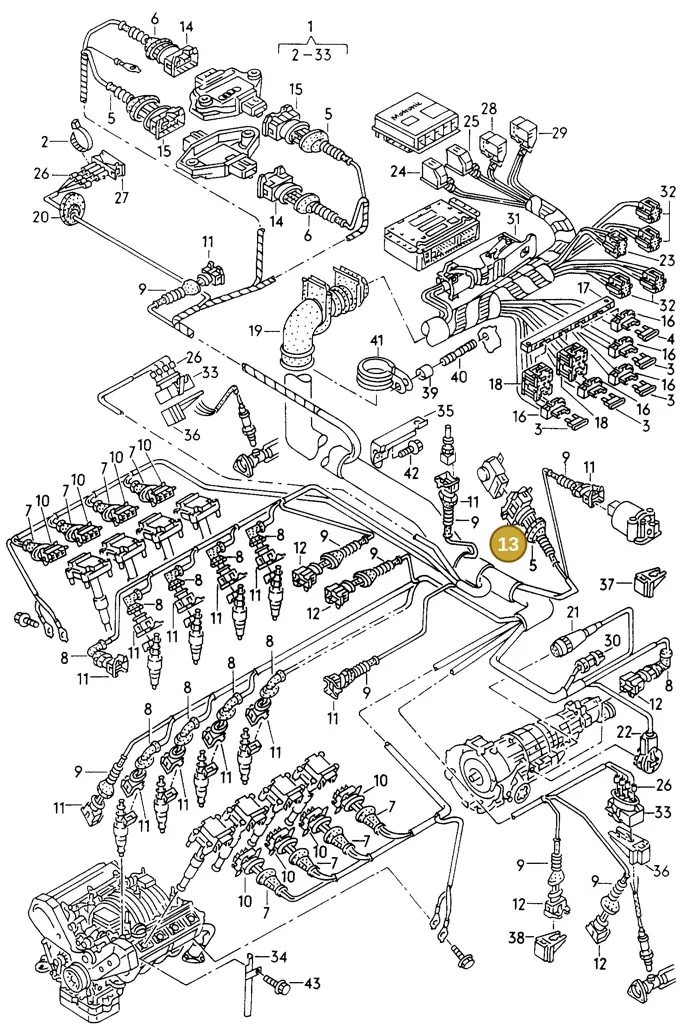 025906238B — Audi A8 quattro (1999-2002) diagram 153971600, position 13