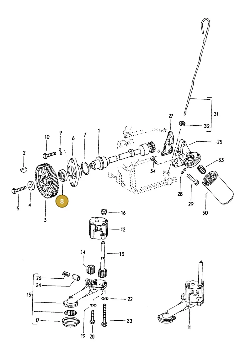 026103085E — Audi 5000/Wagon (1979-1981) diagram 022015000, position 8