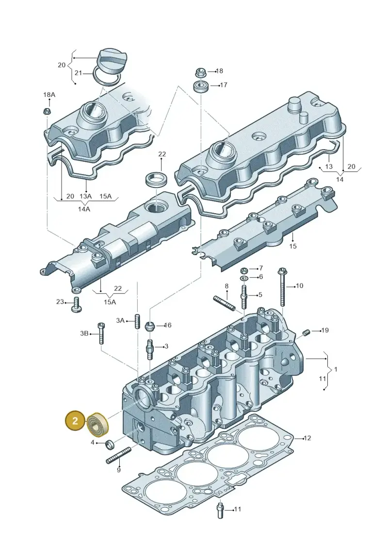 026103085E — Audi A3-BRASIL. (2000-2005) diagram 194103550, position 2