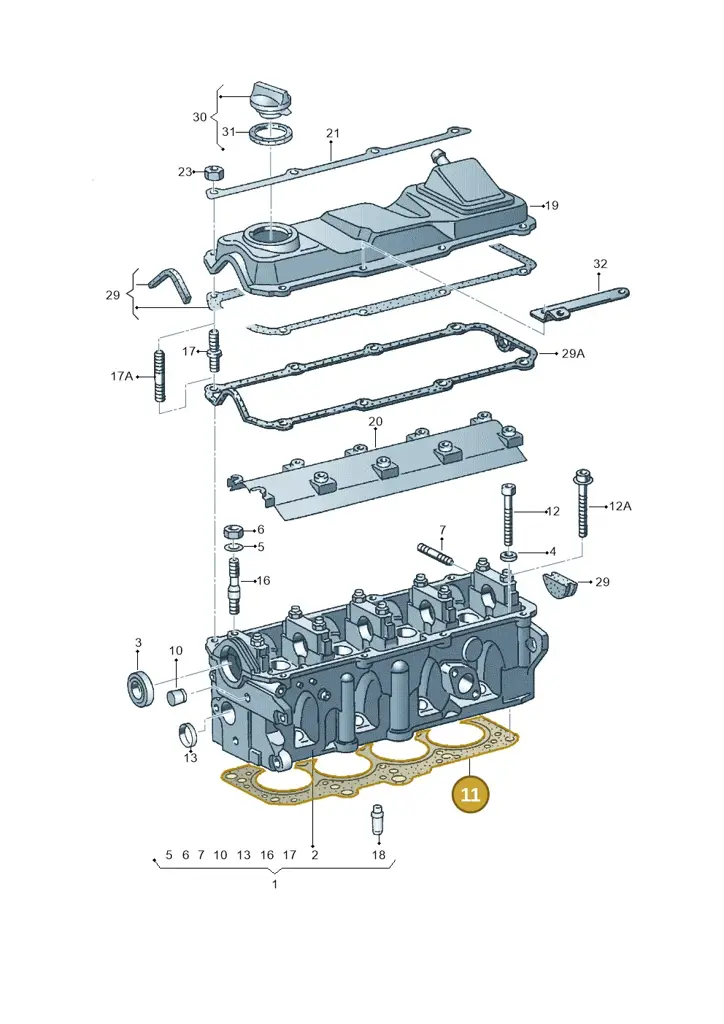 026103383P — Audi 90 (1993-1995) diagram 118103350, position 11