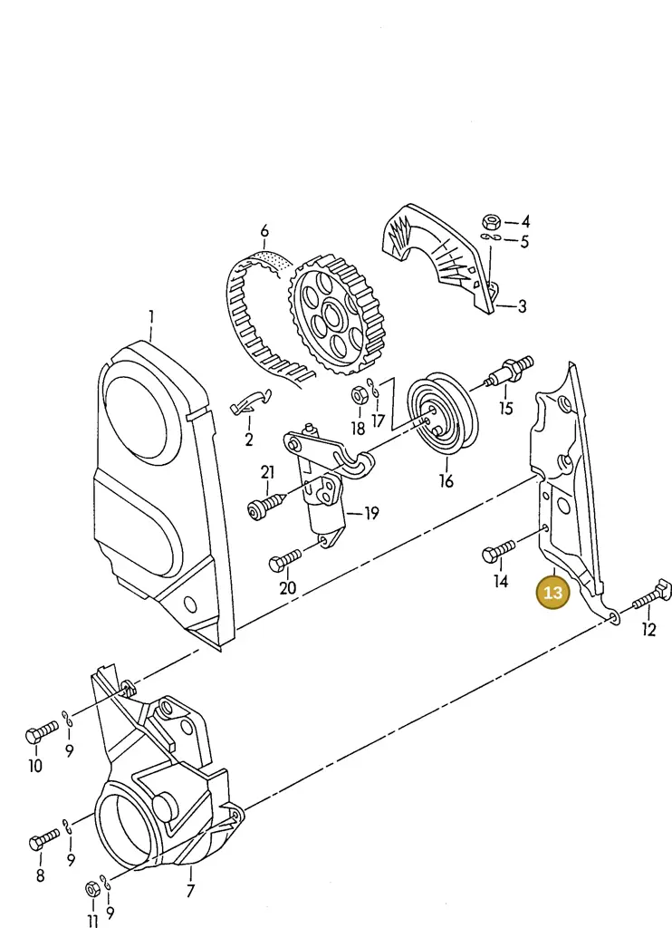 026109129E — Audi 90 (1993-1995) diagram 118109550, position 13