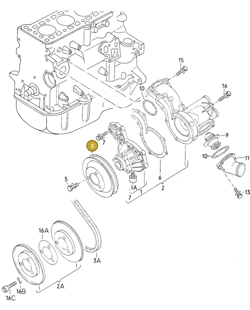 026121031 — Audi COUPE/3 (1988-1994) diagram 003010000, position 3