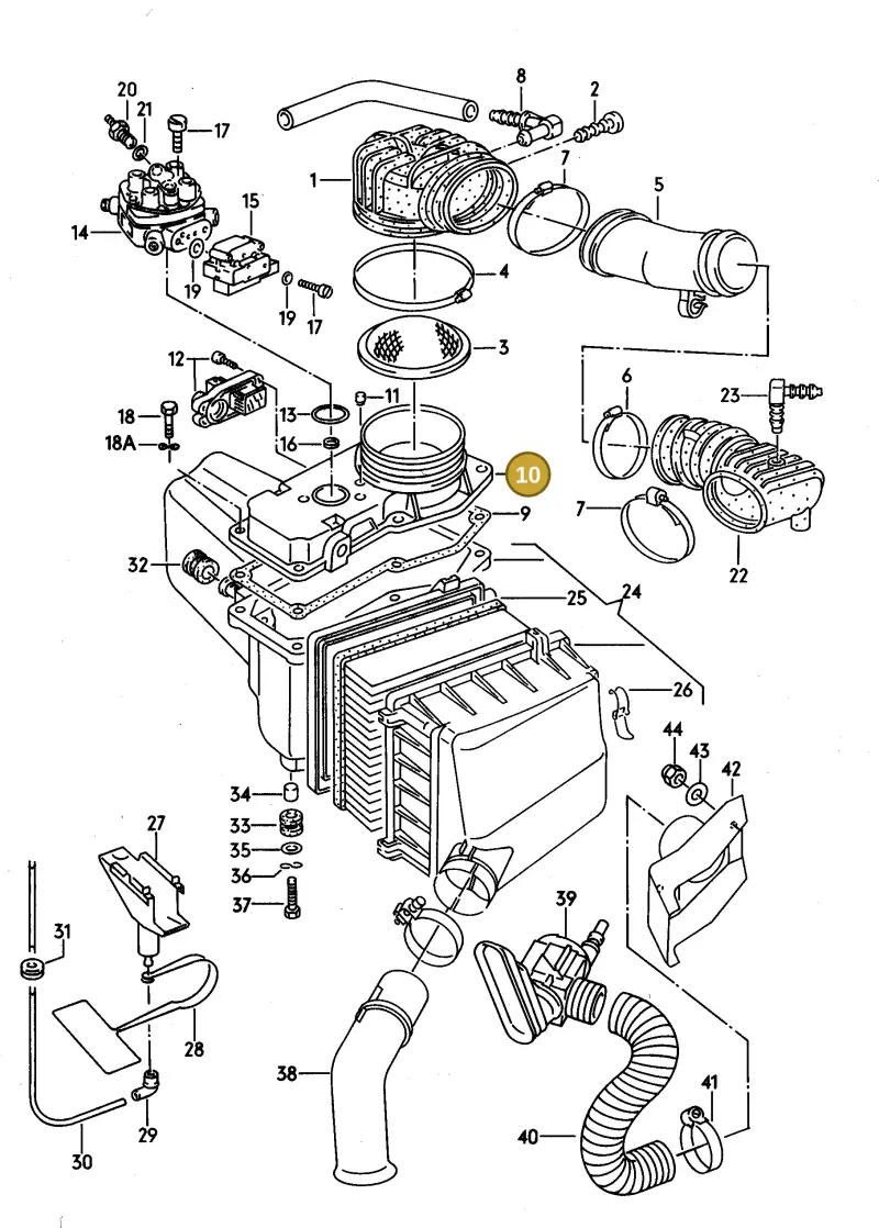 026133471 — Audi 5000 S/Wagon qu. (1987-1988) diagram 062018500, position 10