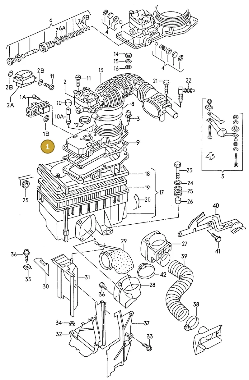 026133471 — Audi 80/90 (1987-1989) diagram 114133270, position 1