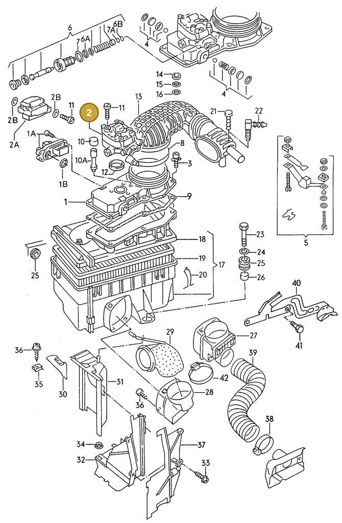 026133481 — Audi 80/90 (1989-1991) diagram 114133270, position 2