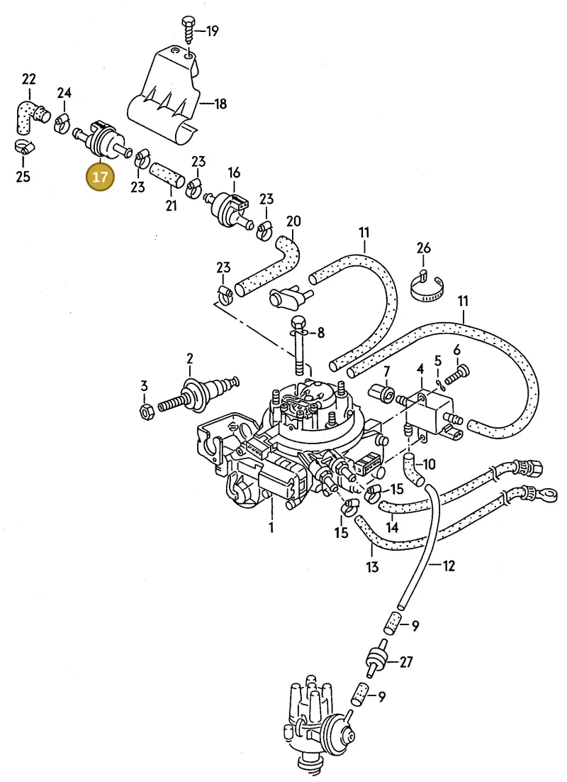 026133517 — Audi 100/Wagon qu. (1988-1990) diagram 079034100, position 17