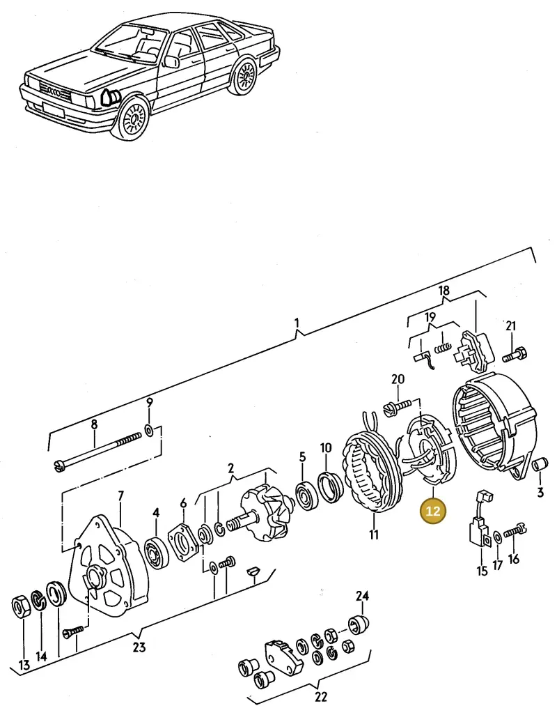 026903359 — Audi 100/Wagon qu. (1988-1990) diagram 088150000, position 12