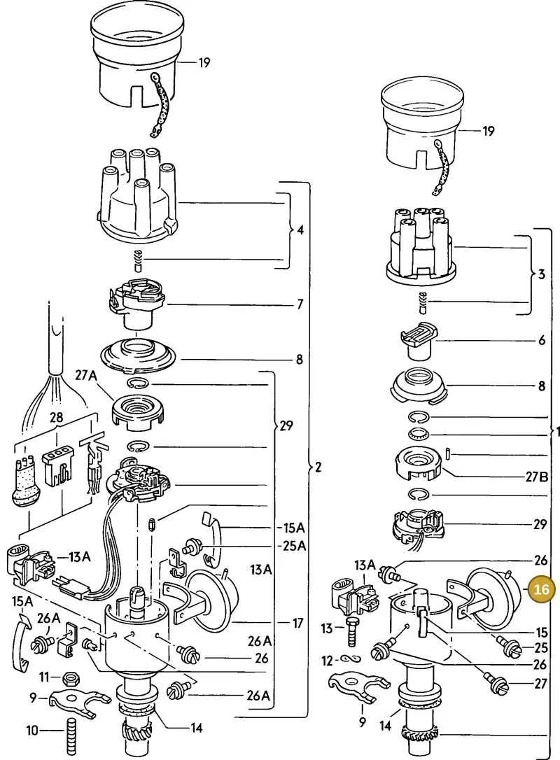 026905271A — Audi 100/Wagon (1989-1990) diagram 005155000, position 16