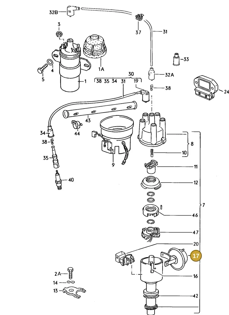 026905271A — Audi COUPE/2           88 (1987-1987) diagram 072122000, position 17