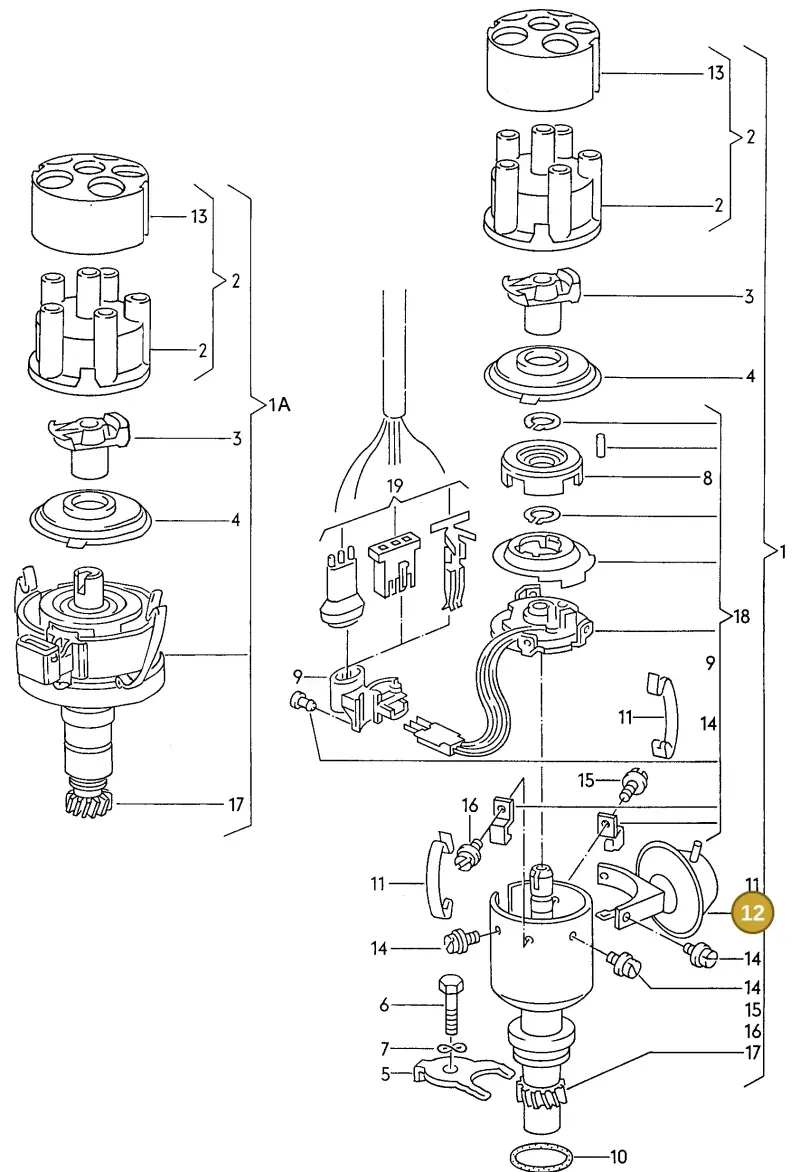 026905271A — Audi 100/Wagon qu. (1988-1990) diagram 088155050, position 12
