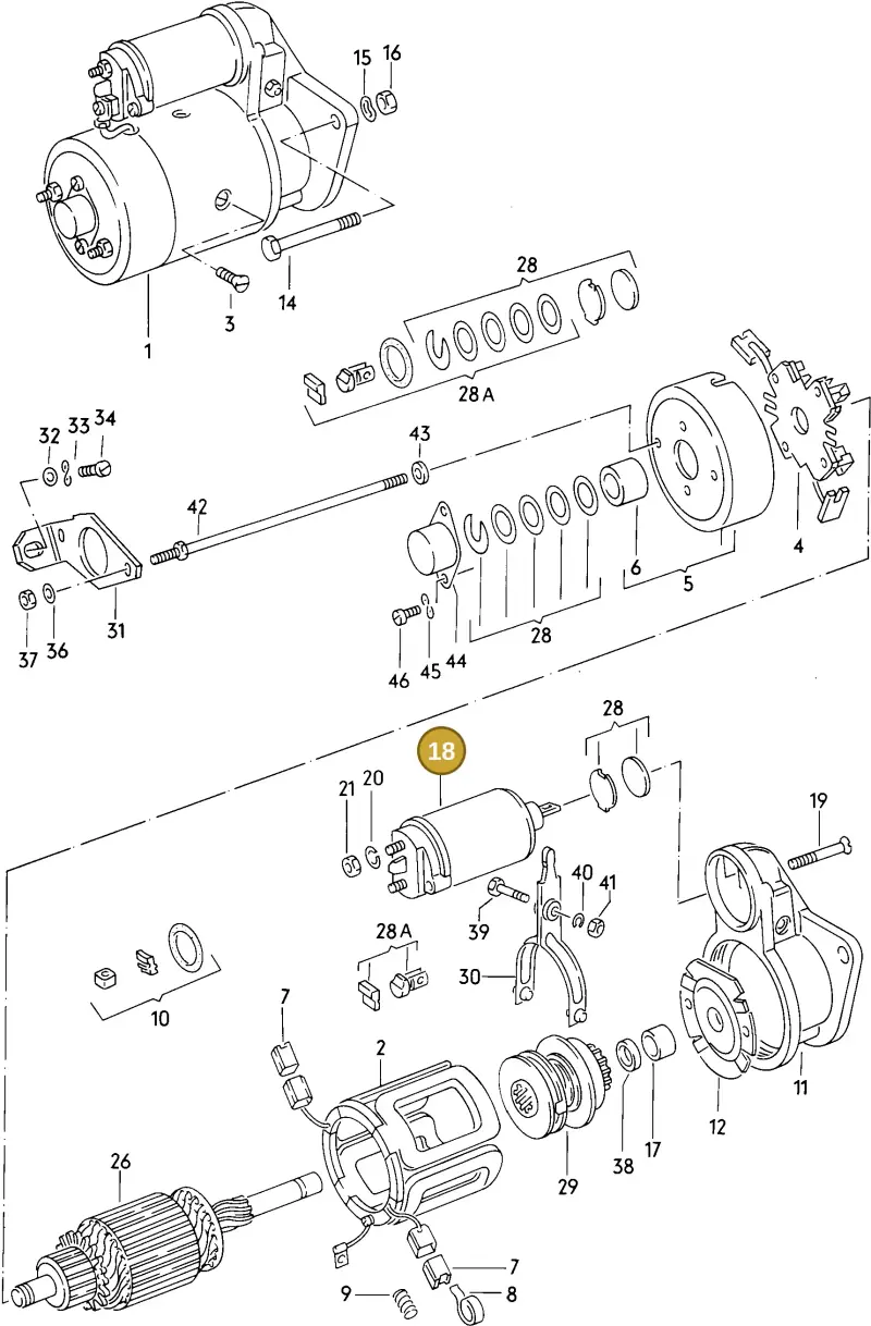 026911287 — Audi 80/90 (1989-1991) diagram 052116000, position 18