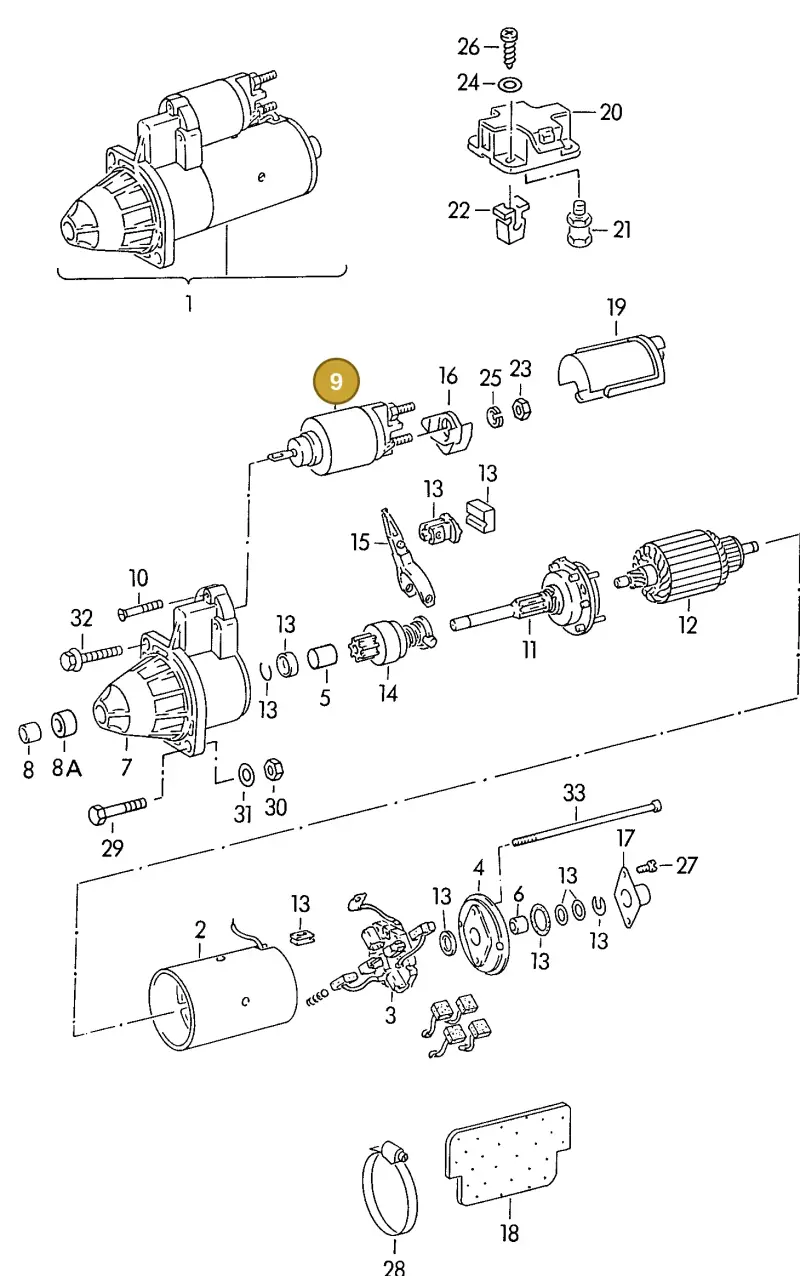 026911287 — Audi A6/S6/Wg.qu.F>4A (1996-1997) diagram 118911300, position 9