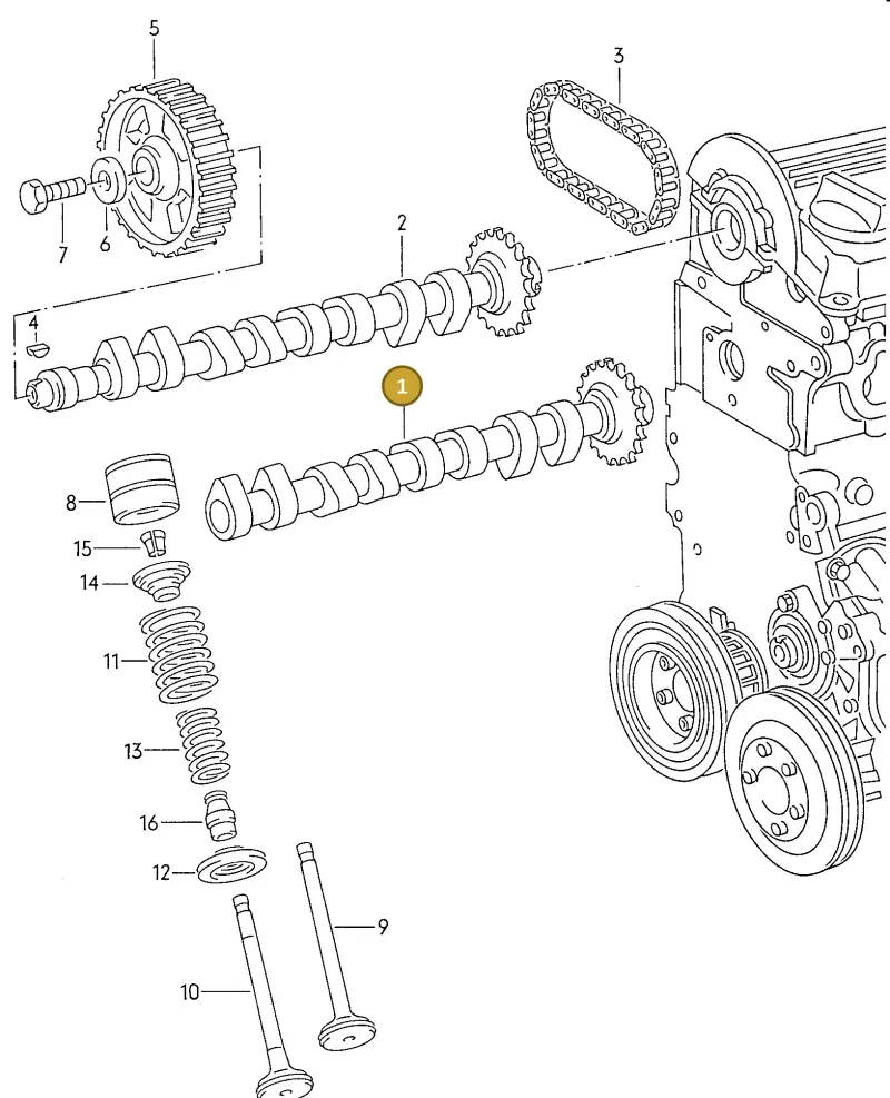 027109021AL — Audi 80/90 (1989-1991) diagram 111006100, position 1
