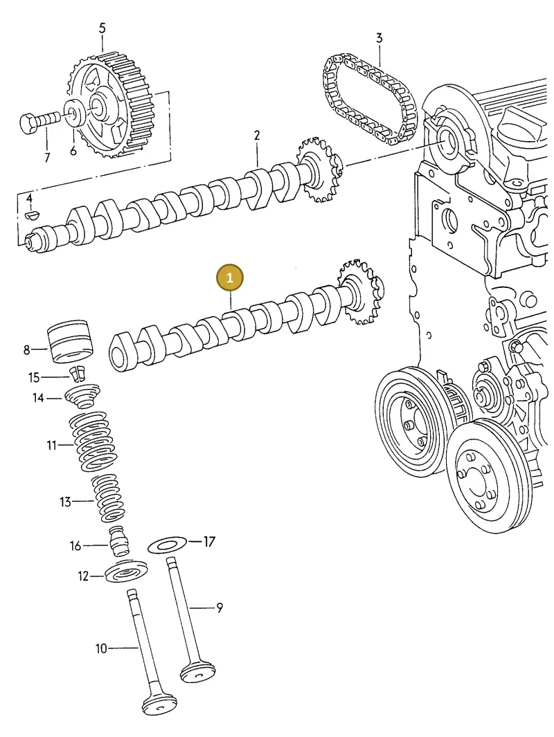 027109021AL — Audi 90 qu. (1992-1994) diagram 114109150, position 1