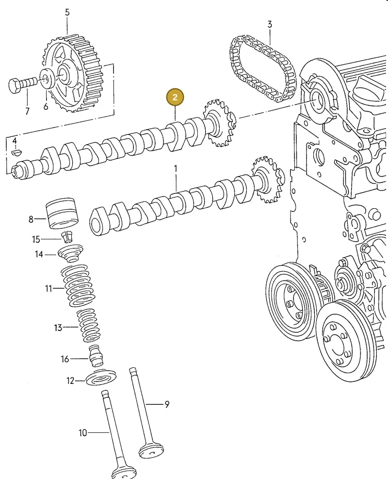 027109022G — Audi 80/90 (1989-1991) diagram 111006100, position 2
