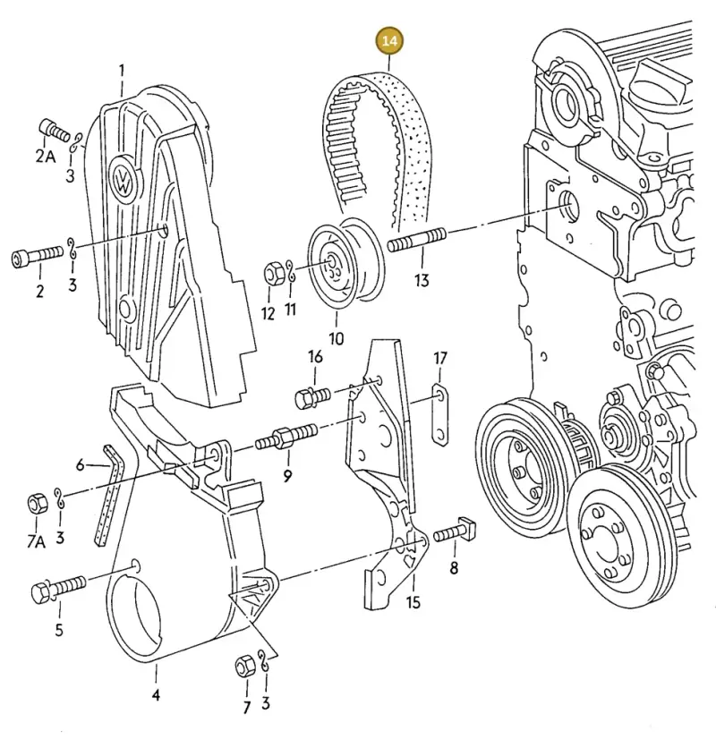 027109119C — Audi A6/S6/Wg.qu.F>4A (1996-1997) diagram 114109650, position 14