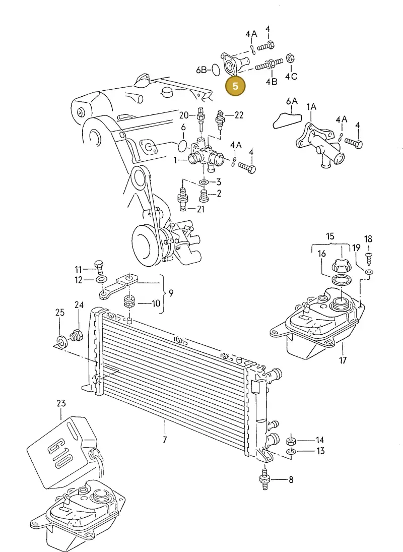 027121145B — Audi Coupe/3 (1994-1995) diagram 071015000, position 5