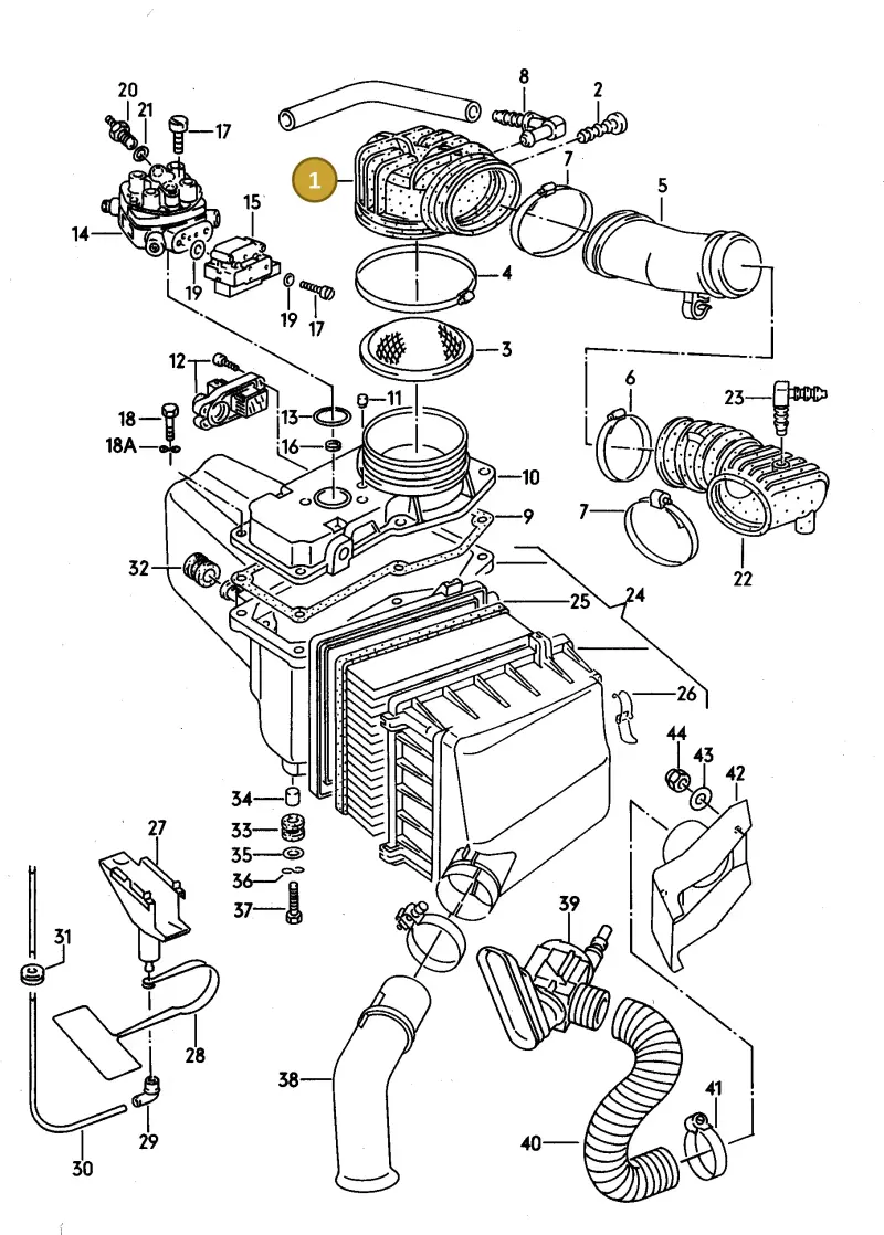 027133357A — Audi 100/Wagon qu. (1988-1990) diagram 062018500, position 1