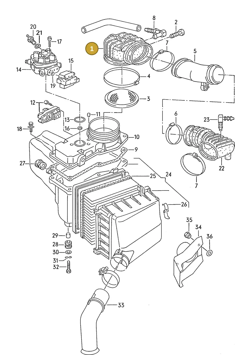 027133357A — Audi 100/Wagon (1989-1990) diagram 112034030, position 1