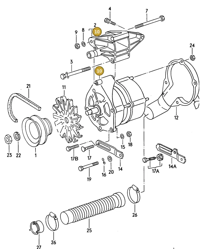 027903149 — Audi 5000 S/Wagon (1986-1988) diagram 058152000, position 10